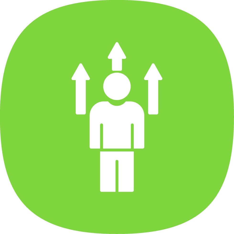 Motivation Glyph Curve Icon vector