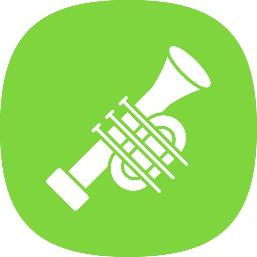 Trumpet Glyph Curve Icon vector