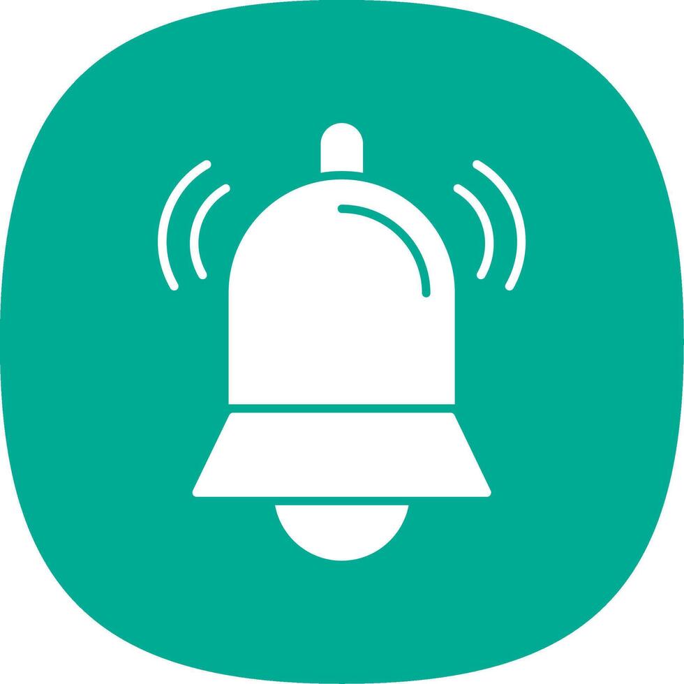 Bell Glyph Curve Icon vector