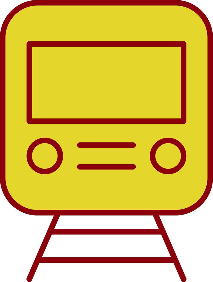 Rail Line Two Color Icon vector