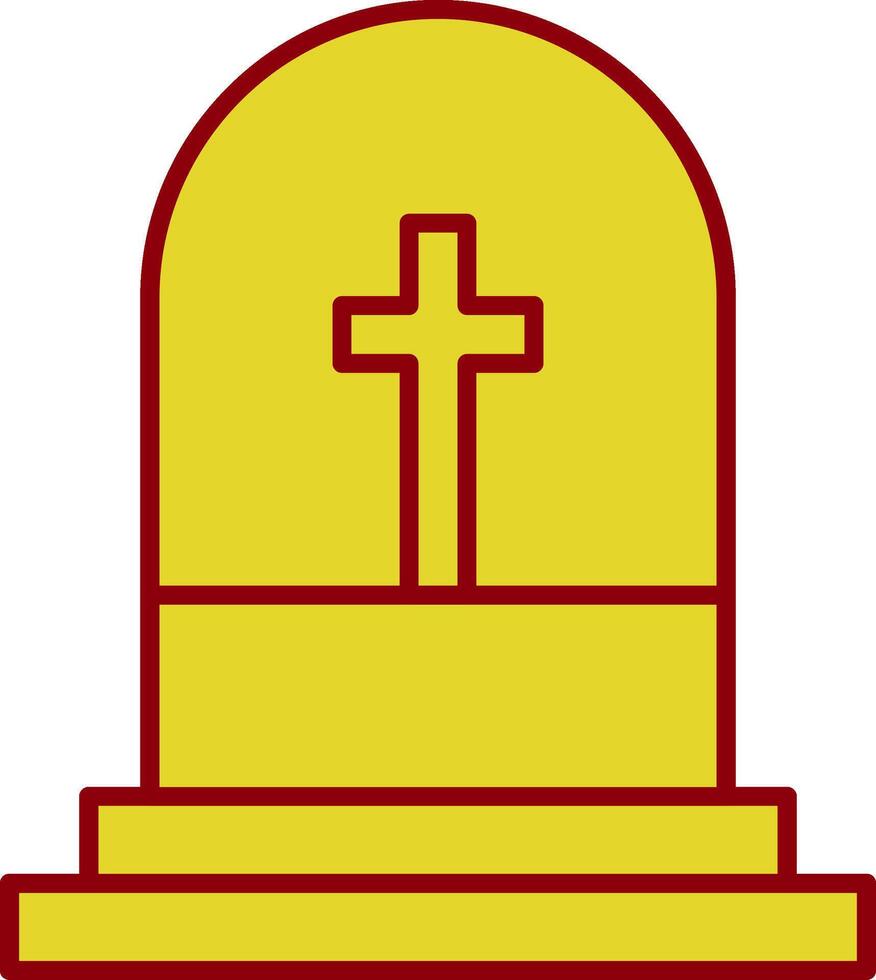 Grave Glyph Curve Icon vector