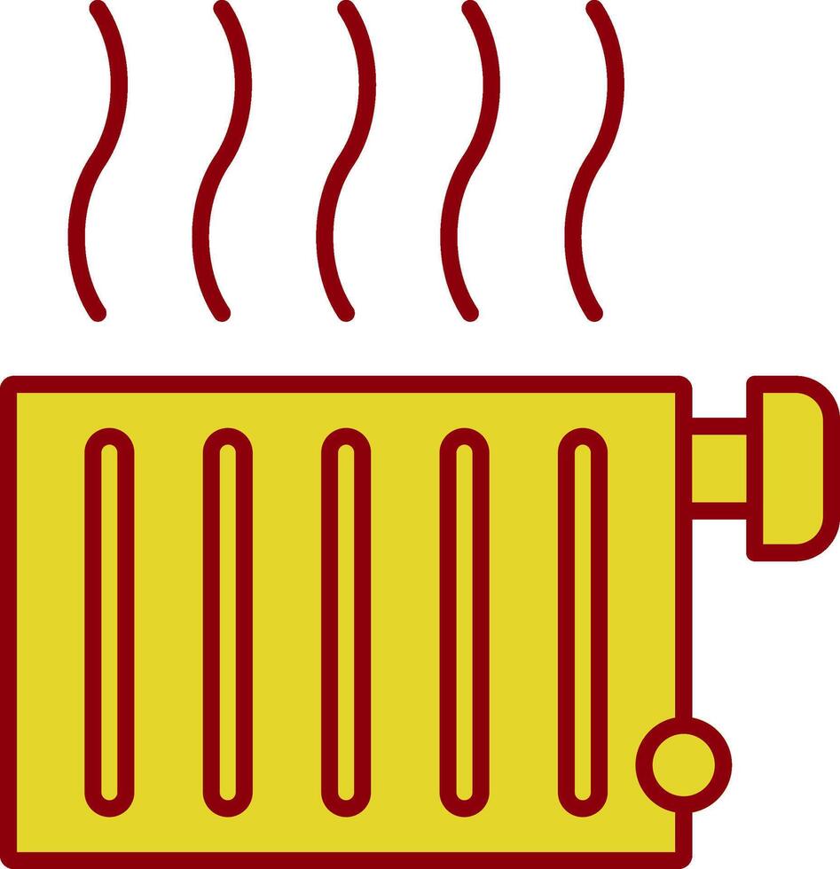 Radiator Glyph Curve Icon vector