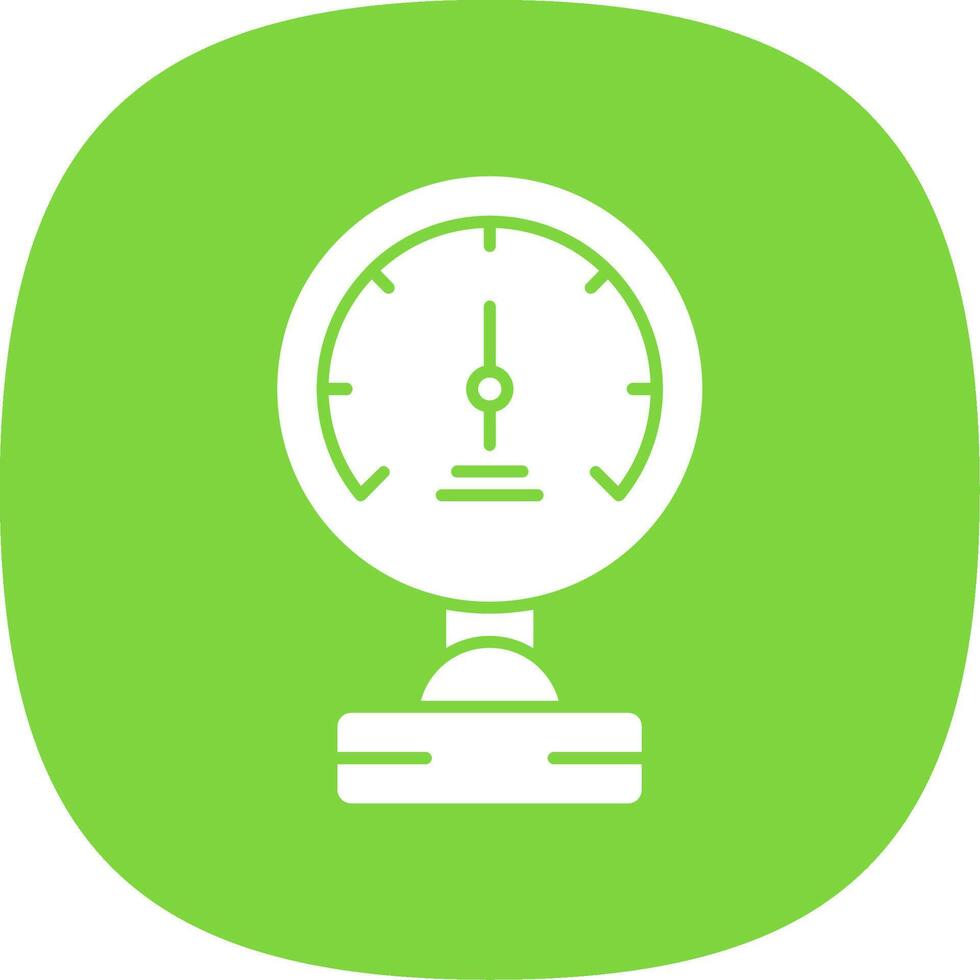 Pressure Meter Glyph Curve Icon vector