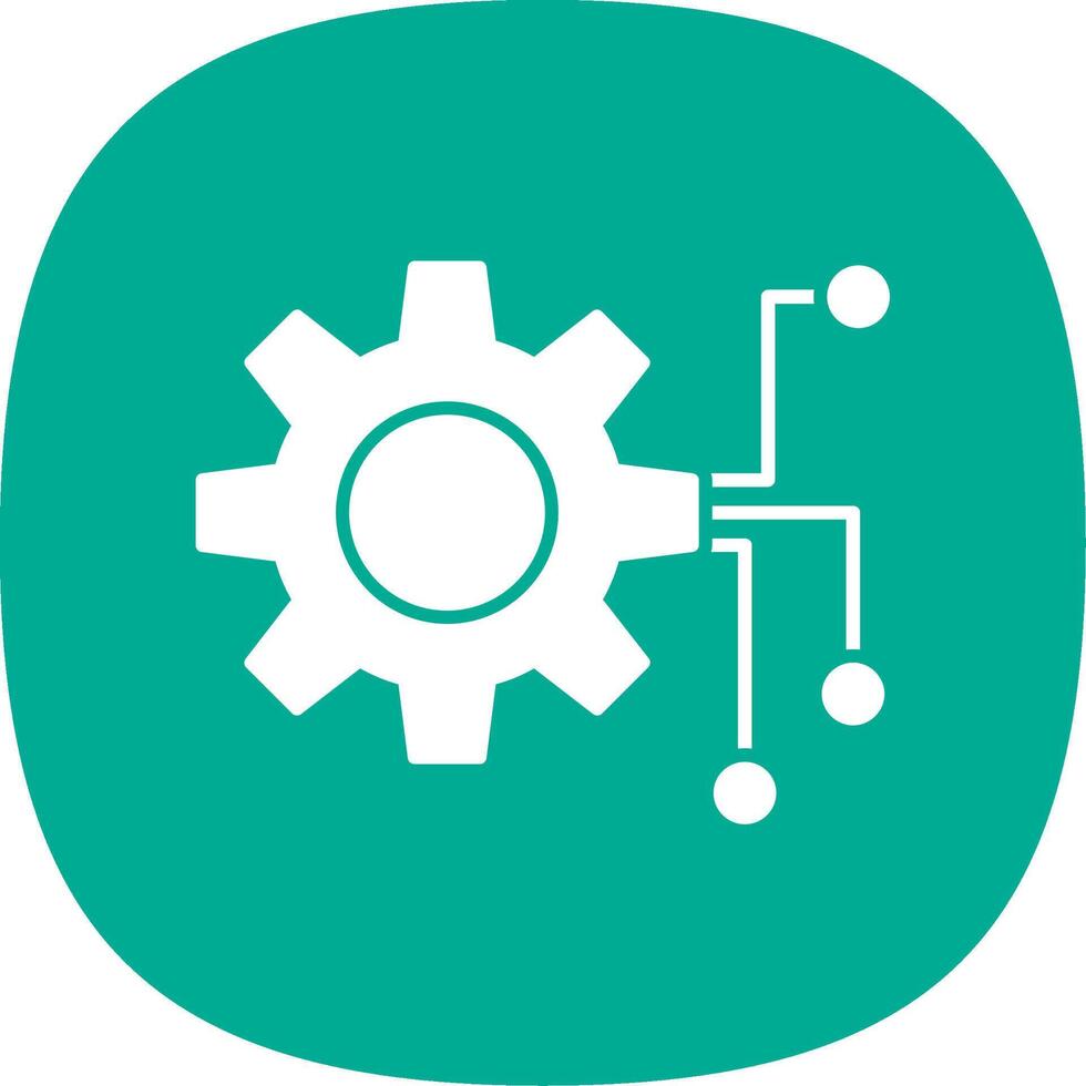 Engineering Glyph Curve Icon vector