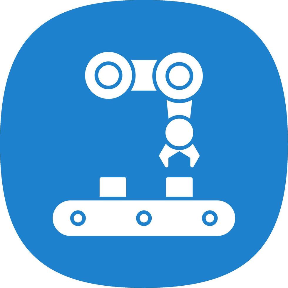 Machine Glyph Curve Icon vector
