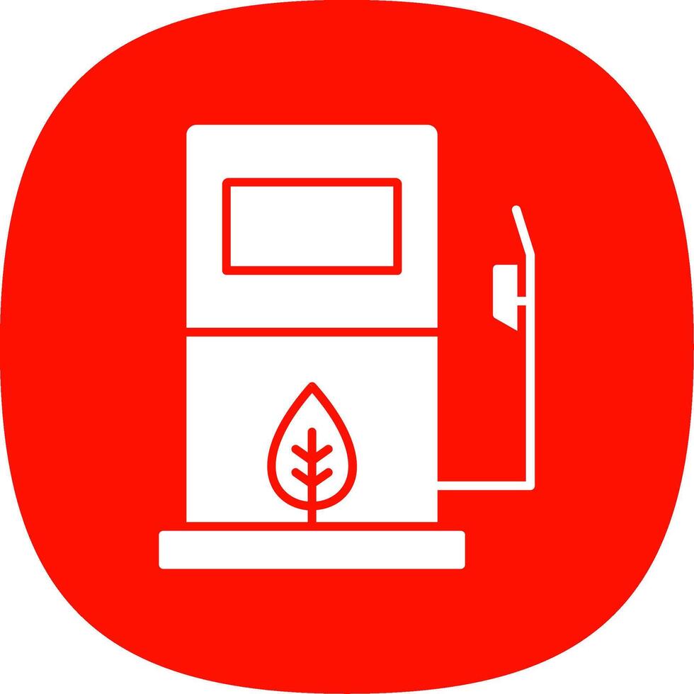 bio combustible glifo curva icono vector