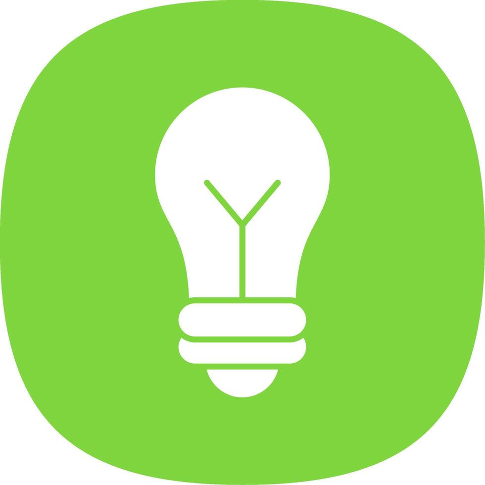 Idea Glyph Curve Icon vector