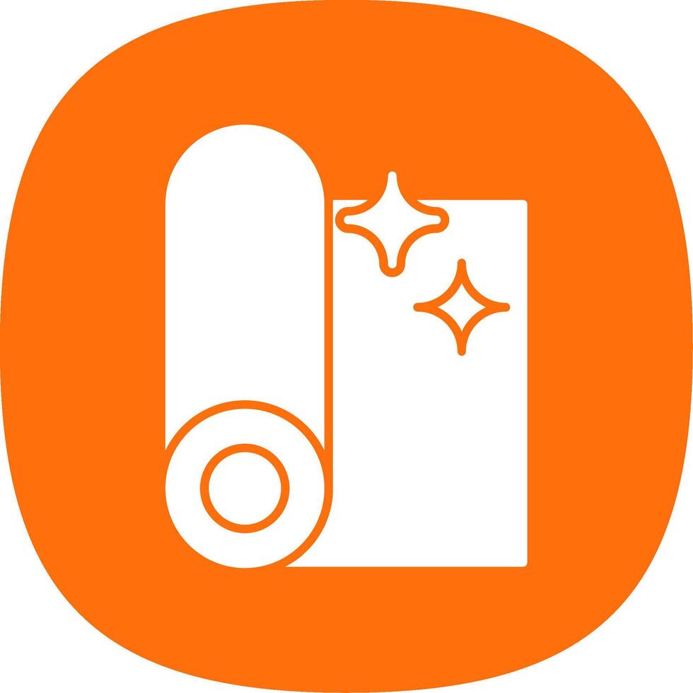 Fabric Glyph Curve Icon vector