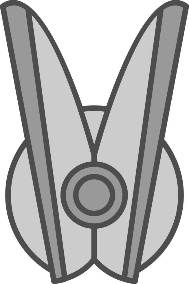 Clothespin Glyph Curve Icon vector
