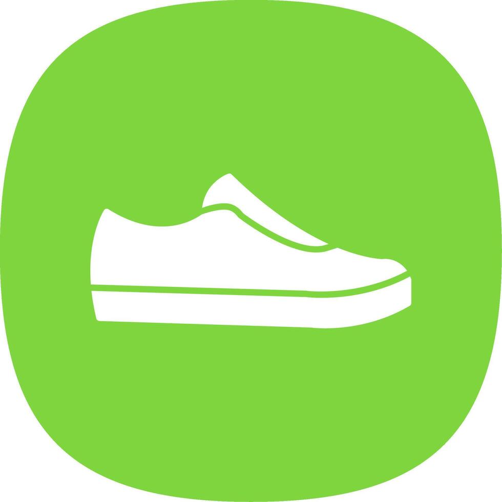 Shoes Glyph Curve Icon vector