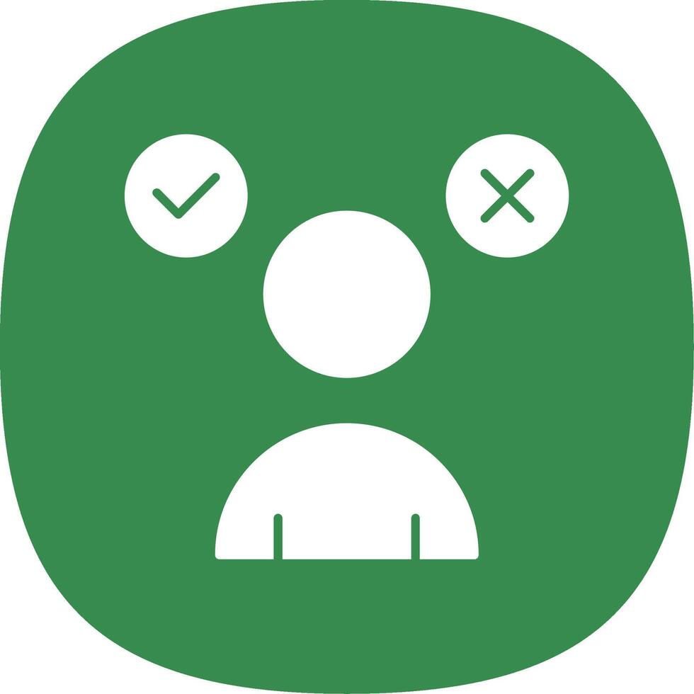 Decision Making Glyph Curve Icon vector
