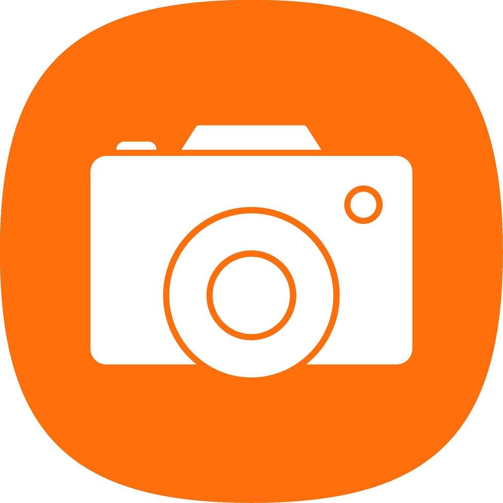 Digital Camera Glyph Curve Icon vector