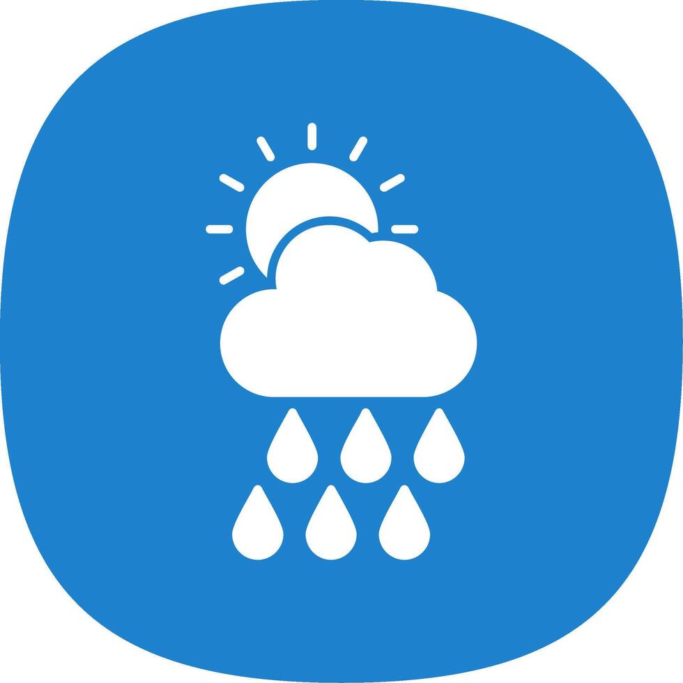 Forecast Glyph Curve Icon vector