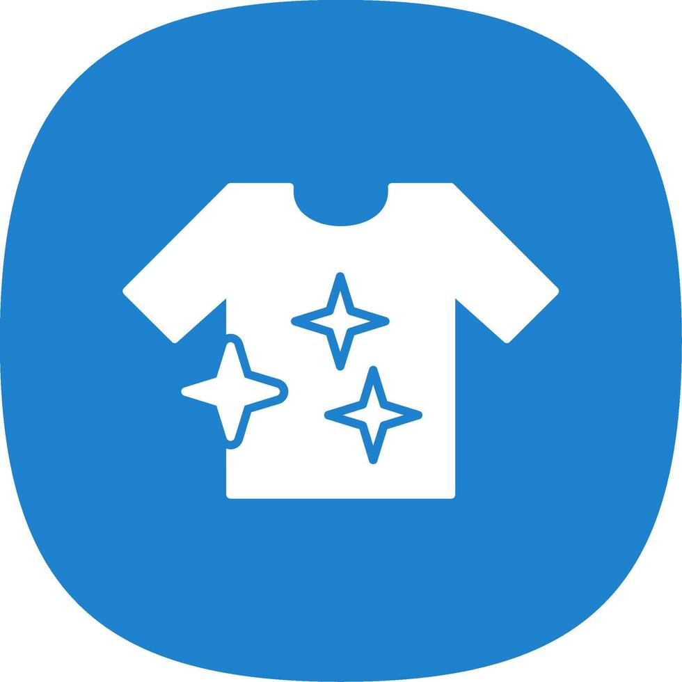 Shirt Glyph Curve Icon vector