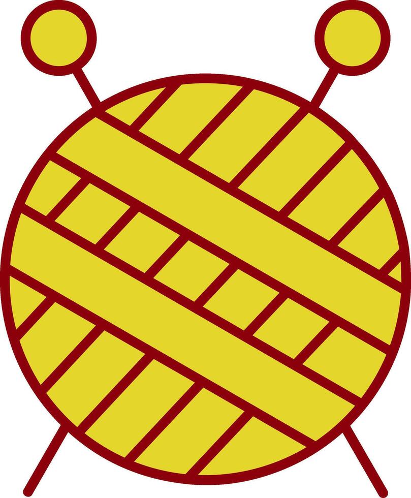 Knitting Glyph Curve Icon vector