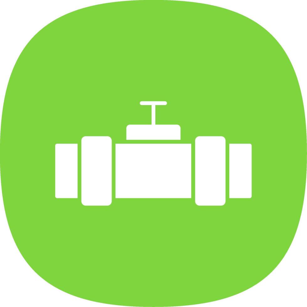Pipe Glyph Curve Icon vector