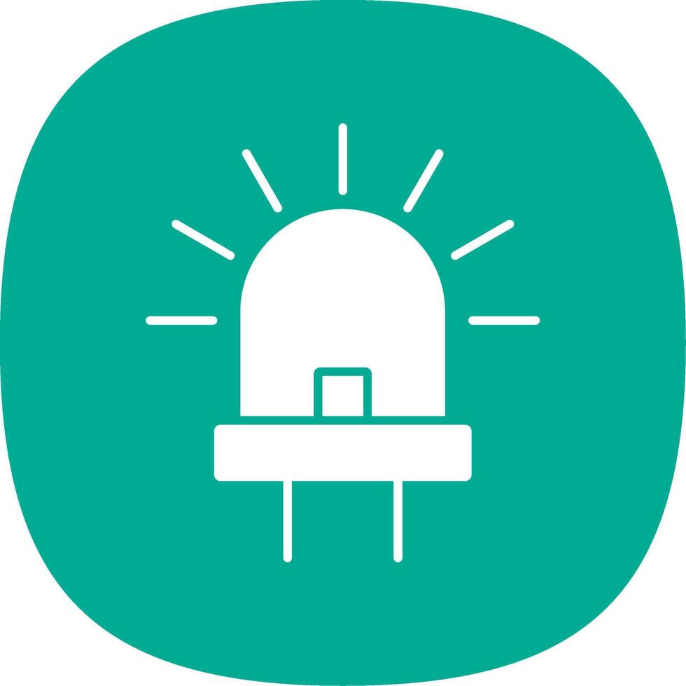 Led Glyph Curve Icon vector