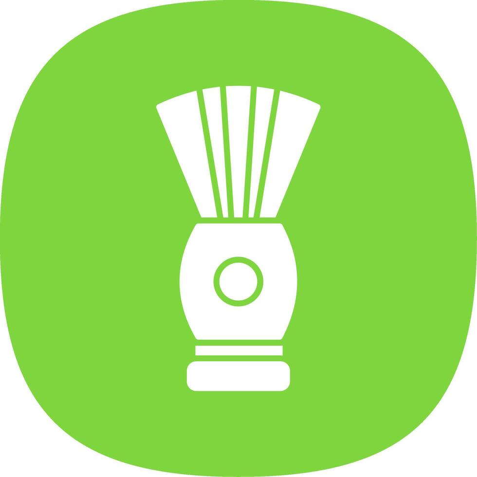Shaving Brush Glyph Curve Icon vector