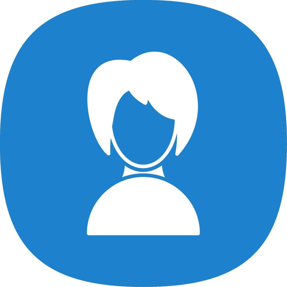Woman Glyph Curve Icon vector