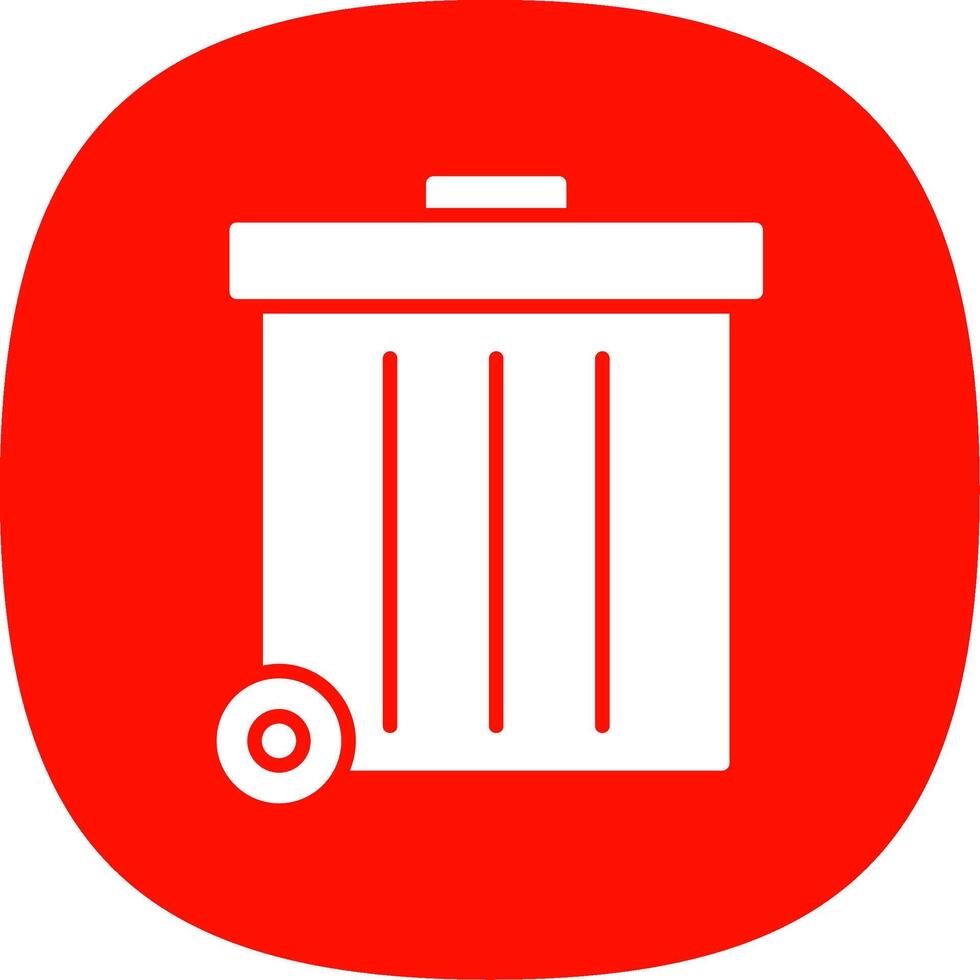 Refuse Glyph Curve Icon vector