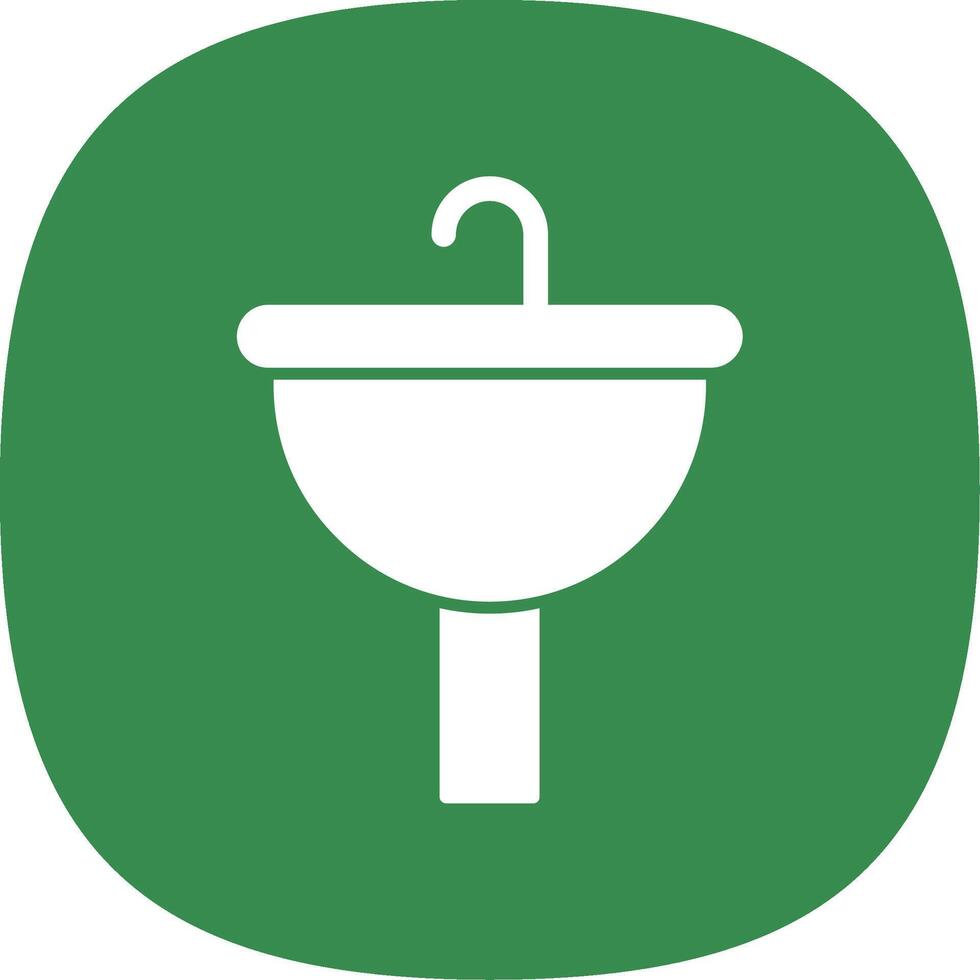 Sinking Glyph Curve Icon vector