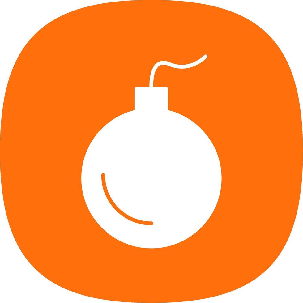 Bomp Glyph Curve Icon vector