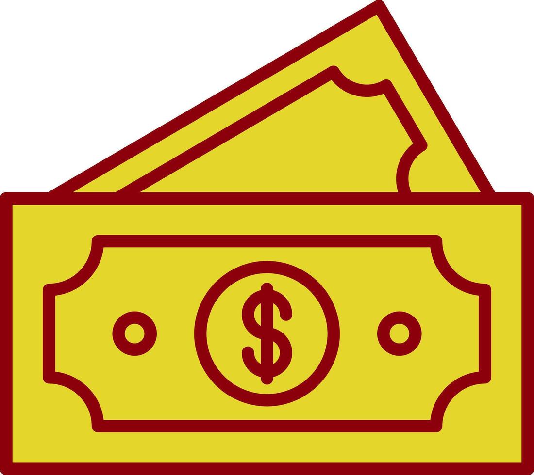 Paper Currencies Glyph Curve Icon vector