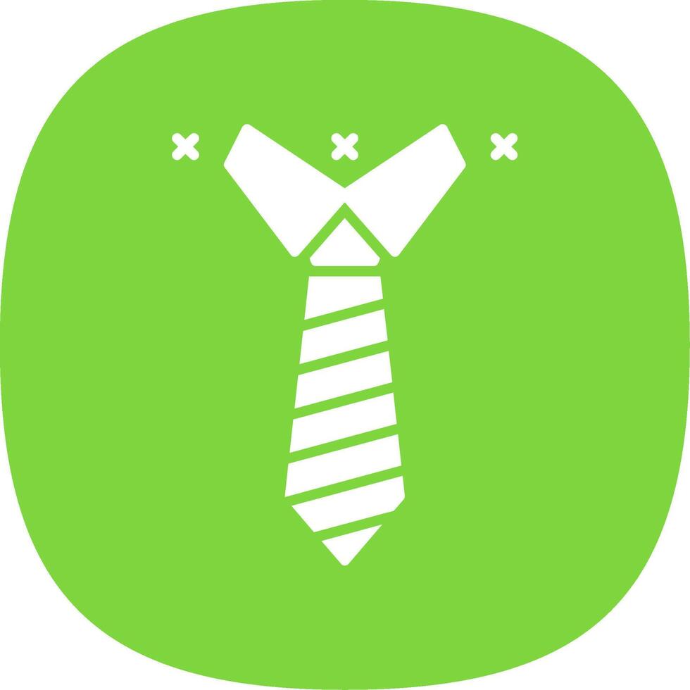 Tie Glyph Curve Icon vector