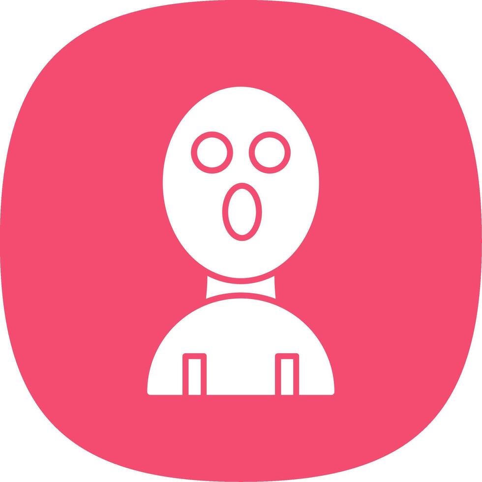 Balaclava Glyph Curve Icon vector