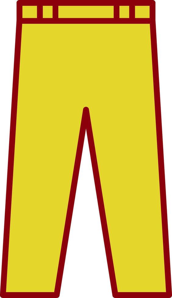 Trousers Glyph Curve Icon vector