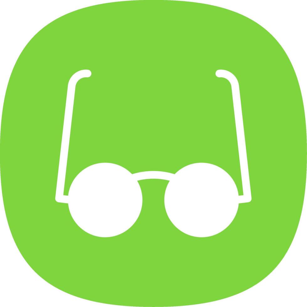 Goggles Glyph Curve Icon vector