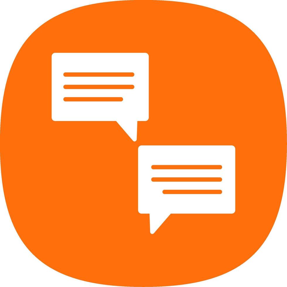 Communication Glyph Curve Icon vector