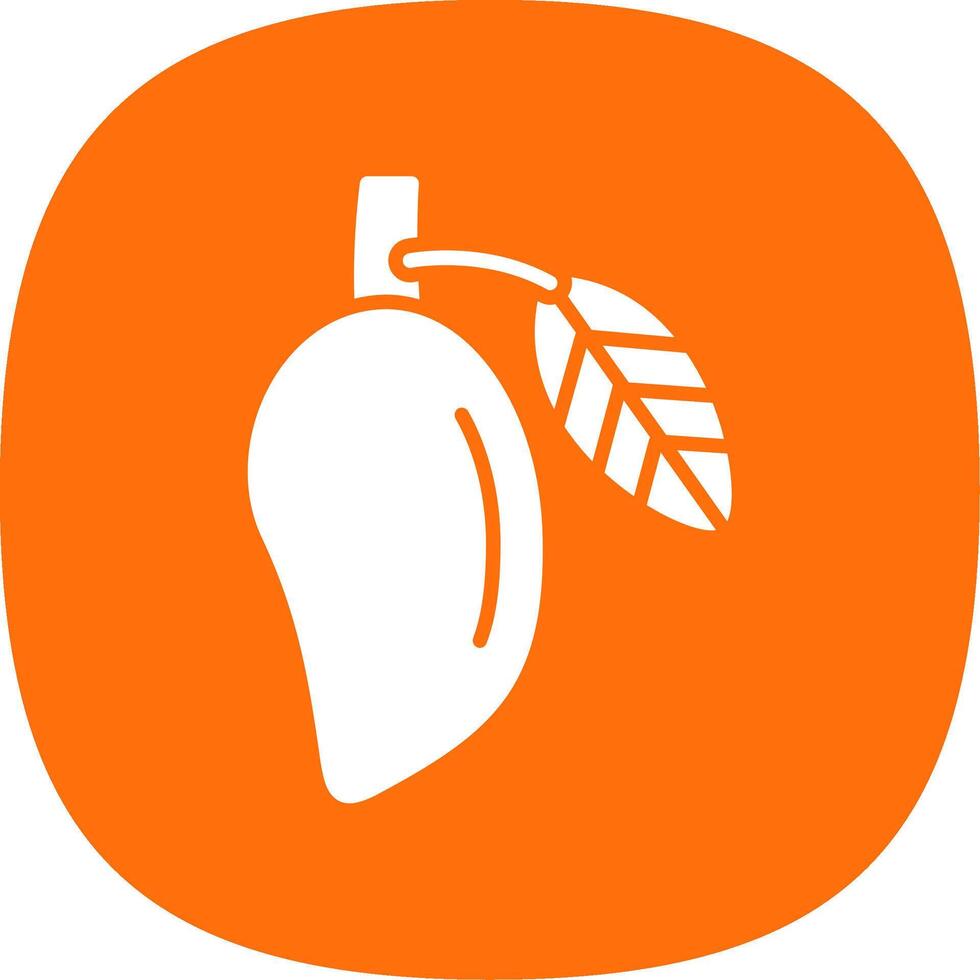 Mango Glyph Curve Icon vector