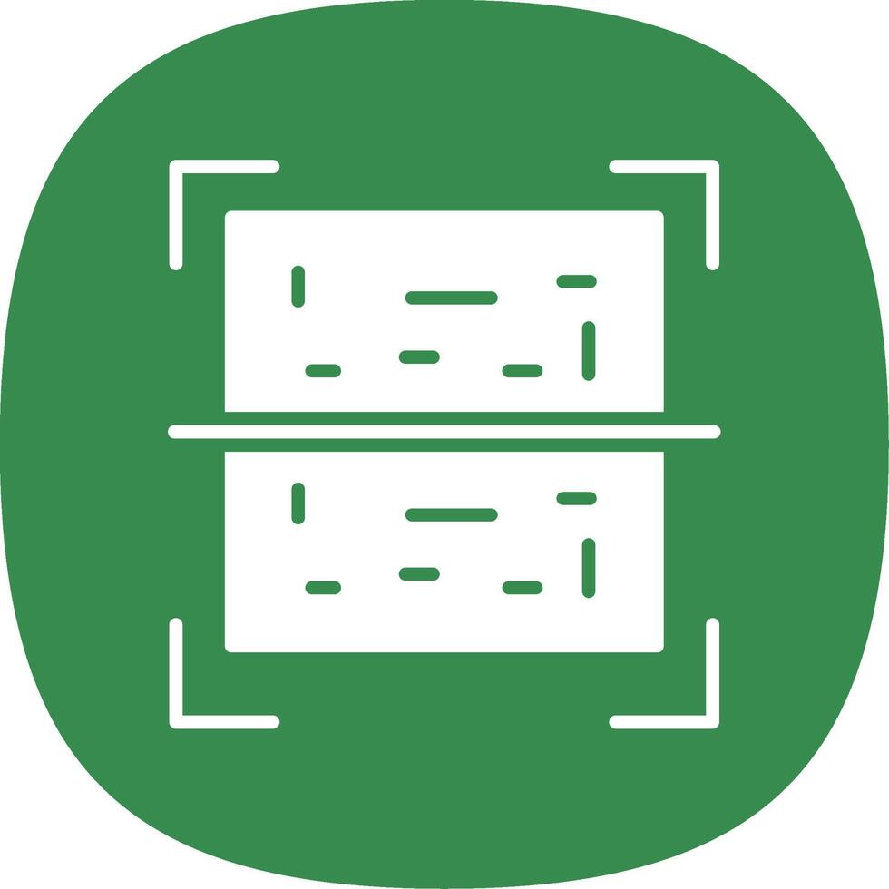 Qr Code Glyph Curve Icon vector