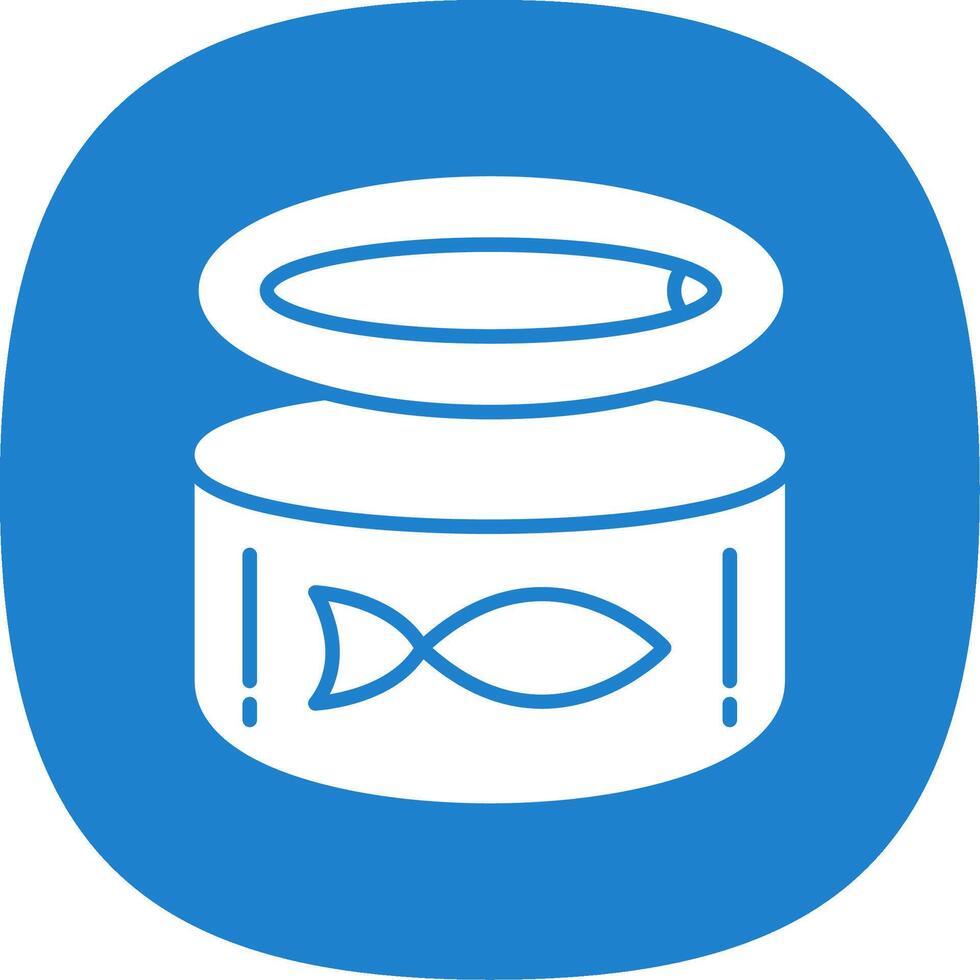 Canned Food Glyph Curve Icon vector