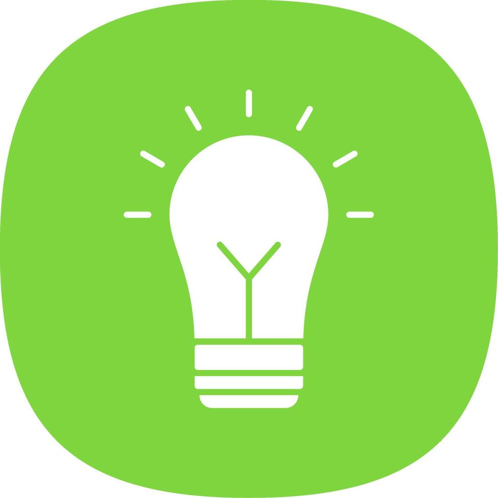 Creativity Glyph Curve Icon vector