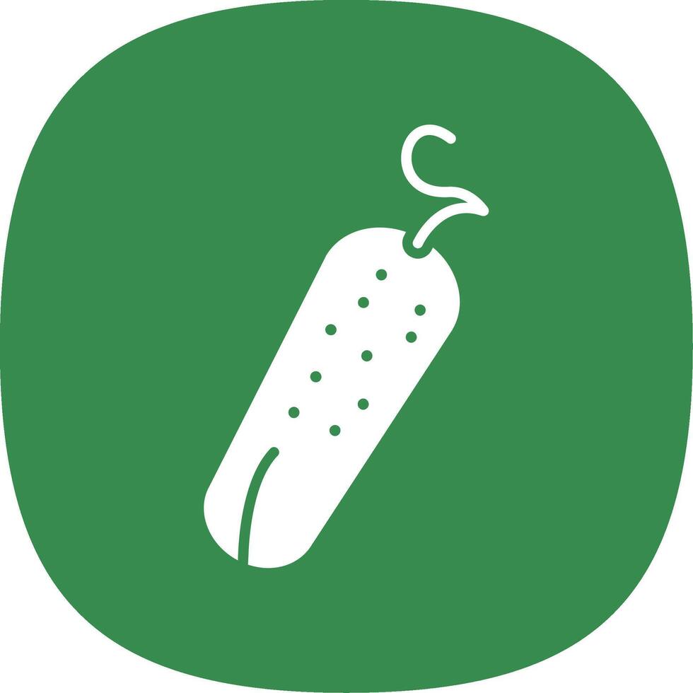 Pickle Glyph Curve Icon vector