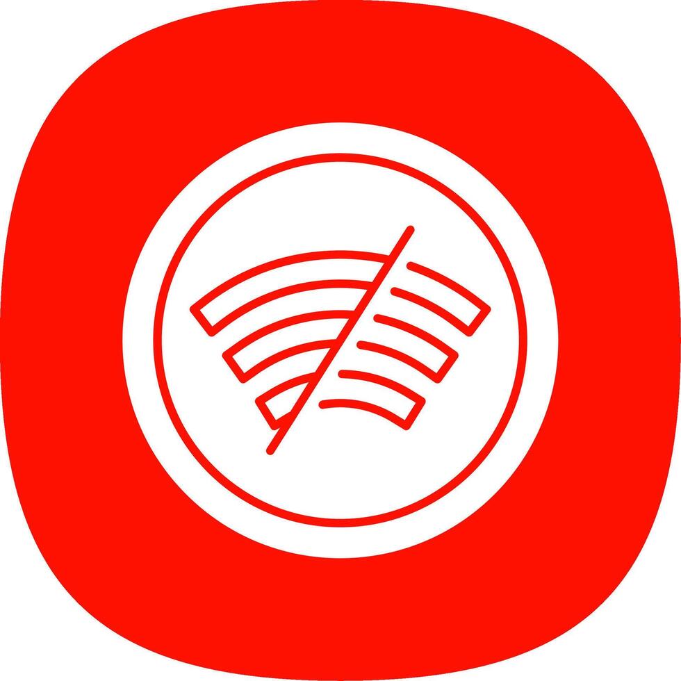 Disconnected Glyph Curve Icon vector
