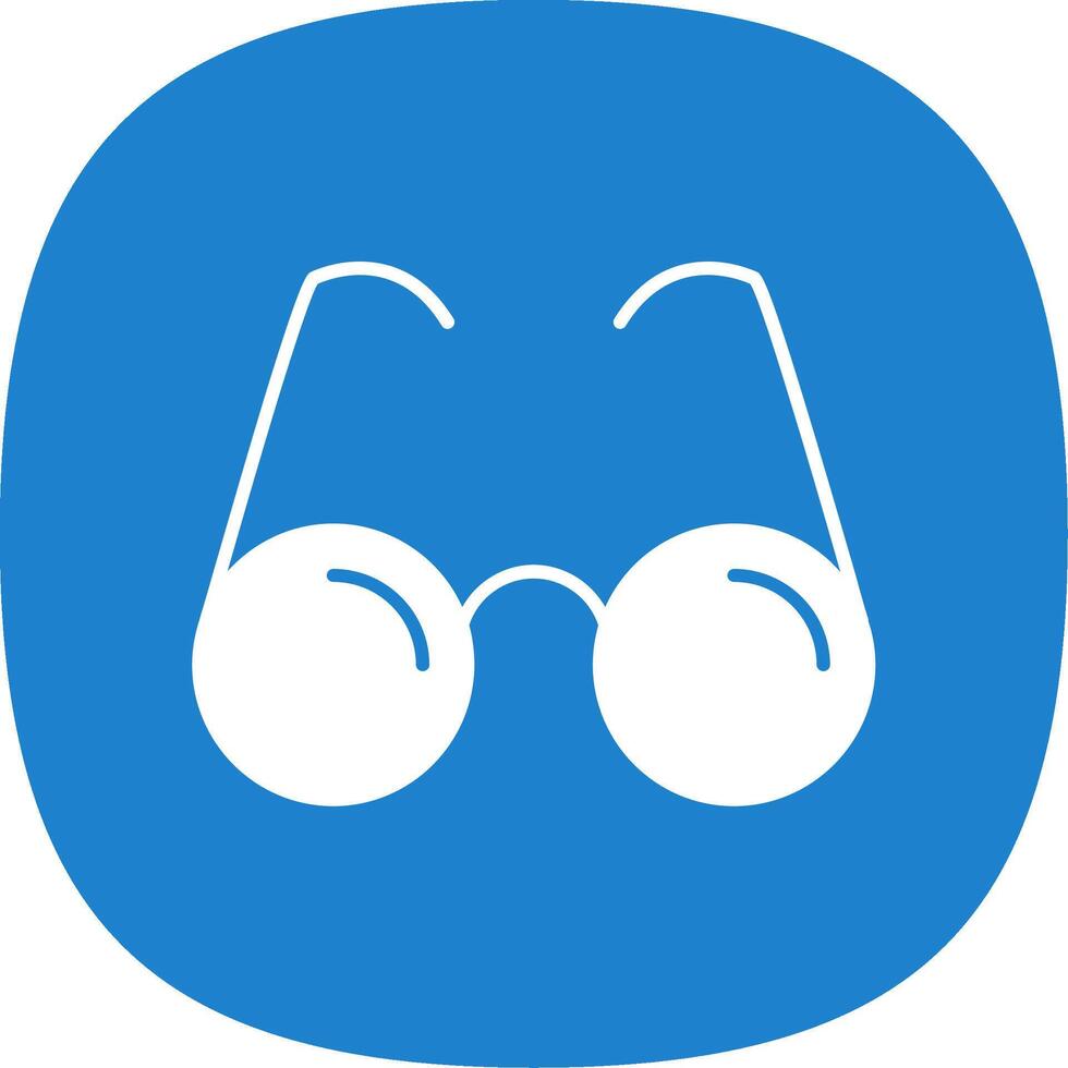 Reading Glasses Glyph Curve Icon vector