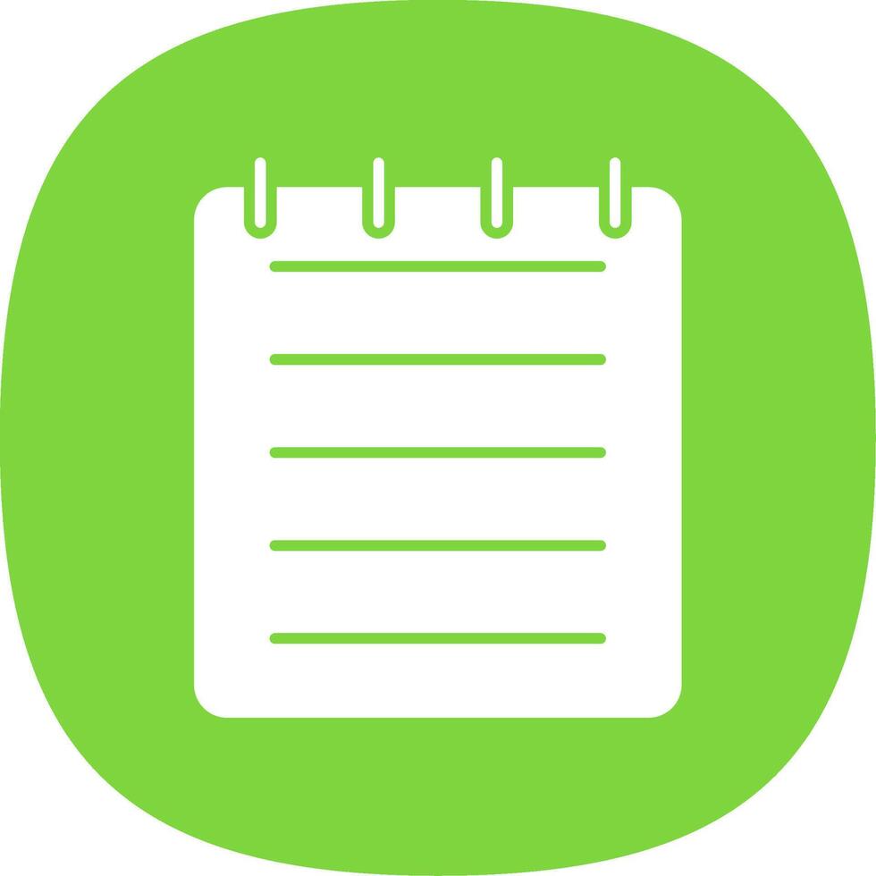 Note Glyph Curve Icon vector