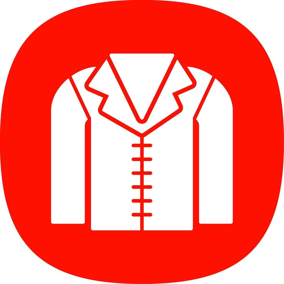 Coat Glyph Curve Icon vector