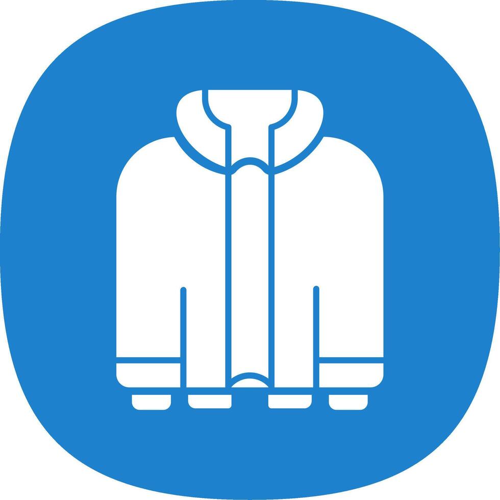 Jacket Glyph Curve Icon vector