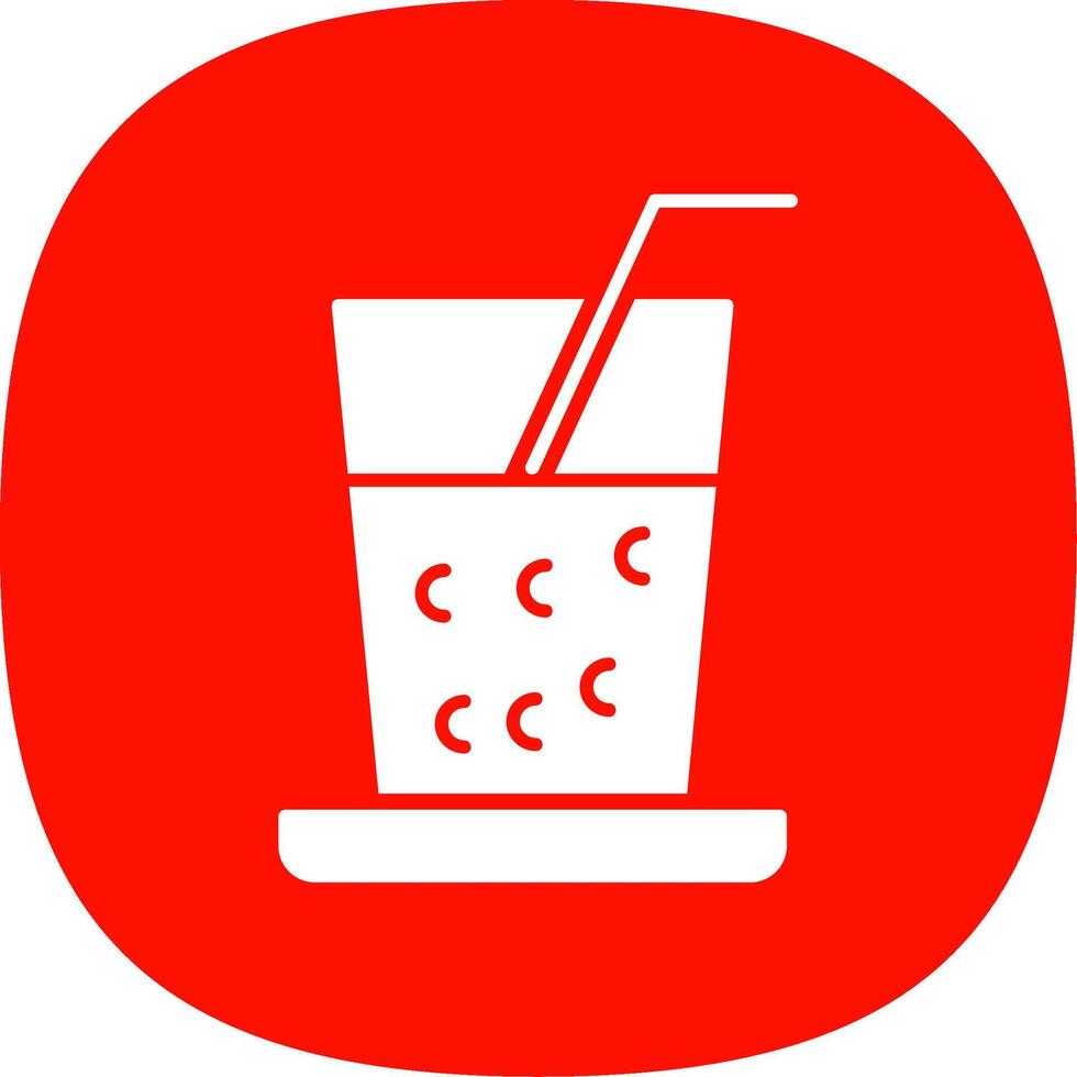 Drinks Glyph Curve Icon vector