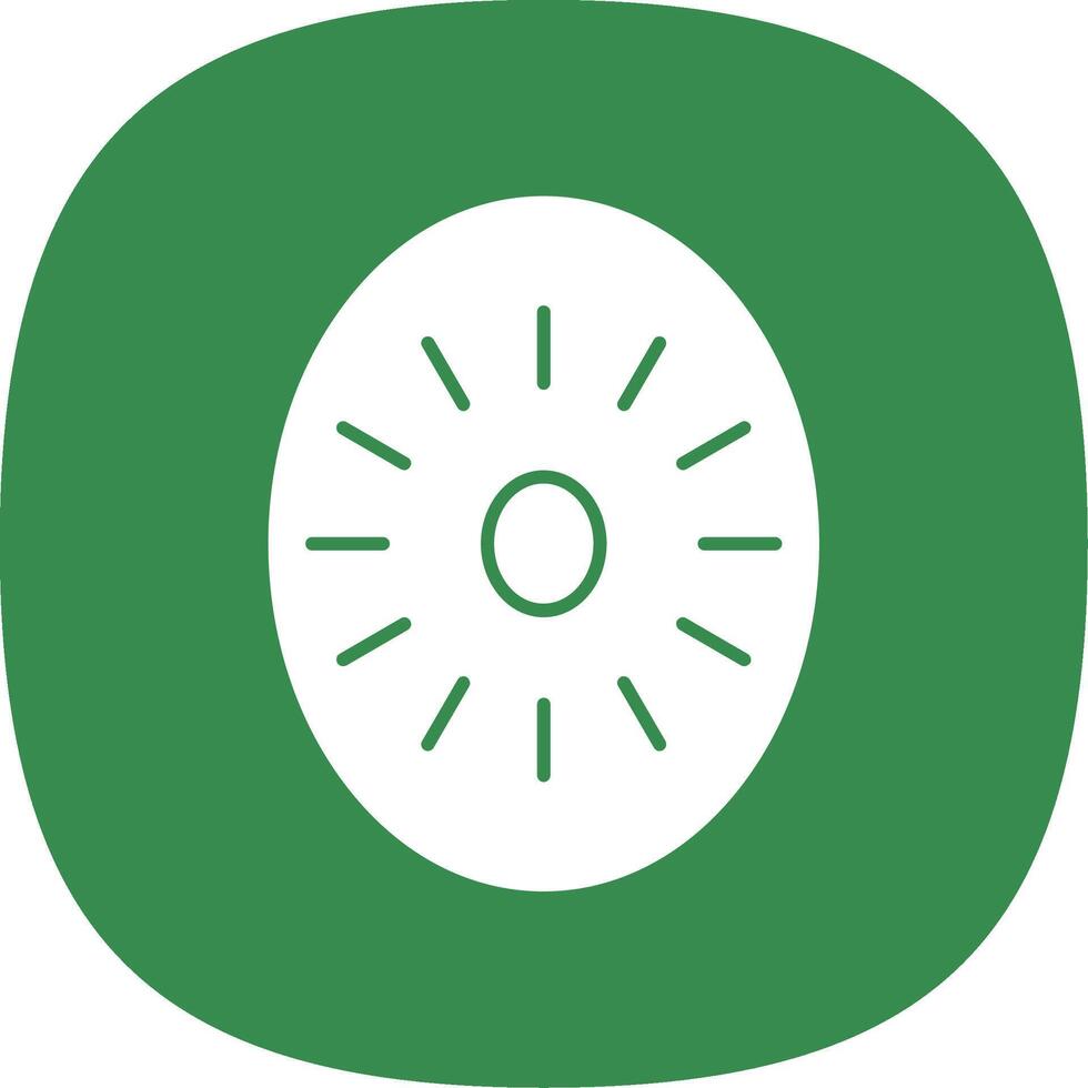 Kiwi Glyph Curve Icon vector