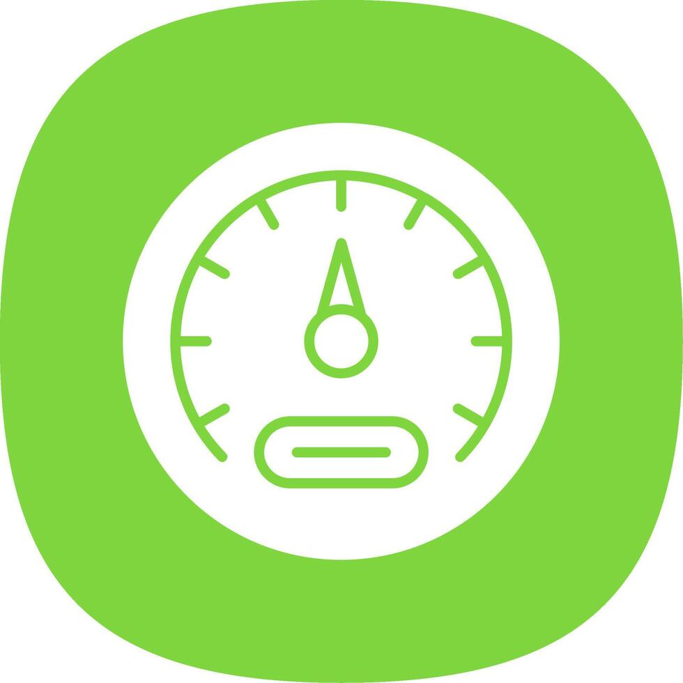 Meter Glyph Curve Icon vector