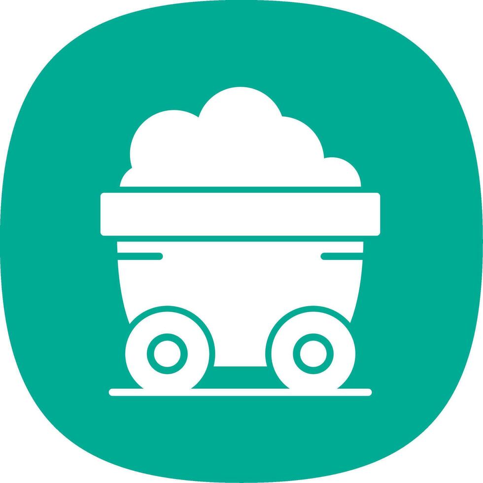 Wagon Glyph Curve Icon vector