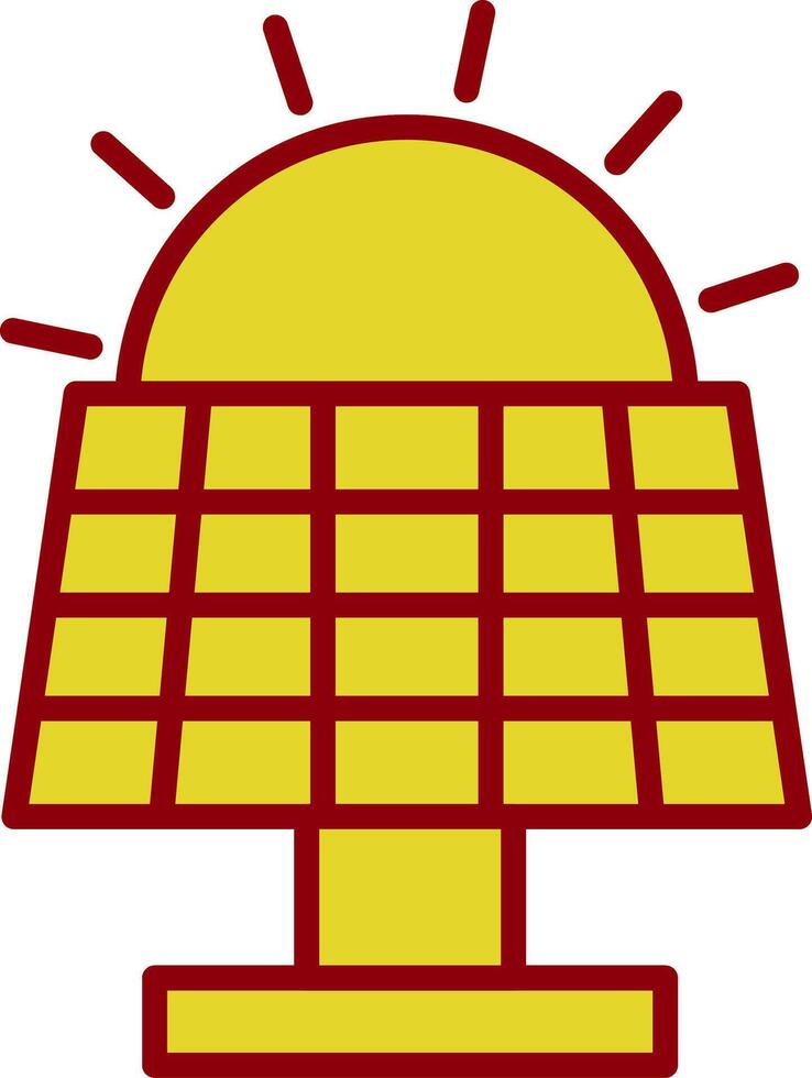 Solar Panel Glyph Curve Icon vector