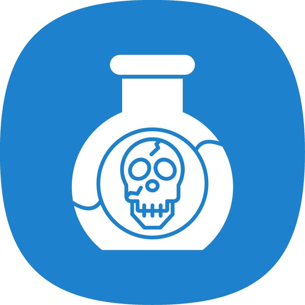Poison Glyph Curve Icon vector