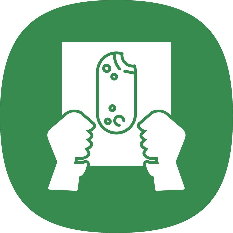 Food Scarcity Glyph Curve Icon vector