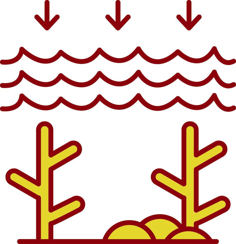 Ocean Acidity Glyph Curve Icon vector